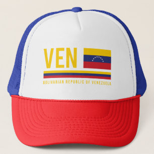 Venezuela-Flagge und ISO-Code Alpha 3-Design Truckerkappe