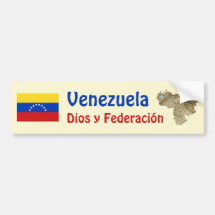 Venezuela-Flagge und Karte-Aufkleber Autoaufkleber