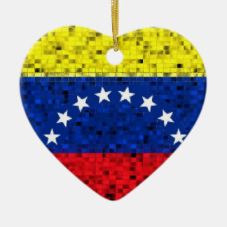 Venezuela-Flaggen-Glitterverzierung Keramik Ornament