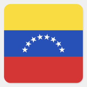 Venezuela Flaggenaufkleber Quadratischer Aufkleber