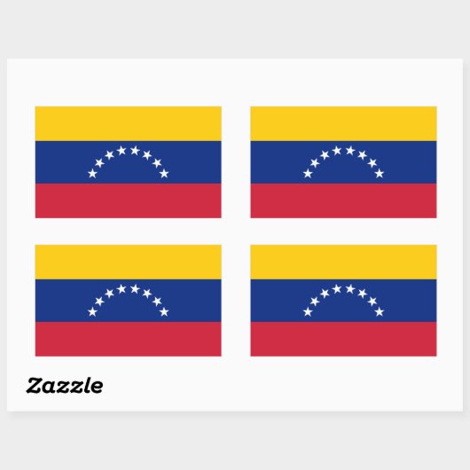 Venezuela-Flaggenaufkleber Rechteckiger Aufkleber (Blatt)