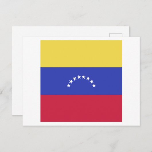 Venezuela-FlaggenEmblem Ankündigungspostkarte (Vorne/Hinten)