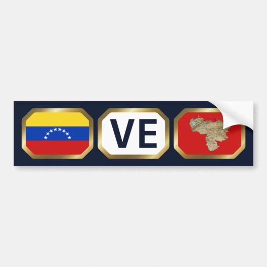 Venezuela Flaggenplan-Autoaufkleber Autoaufkleber (Vorne)