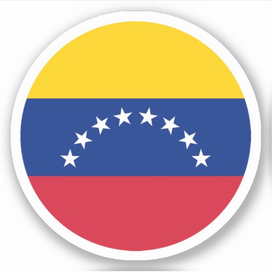 Venezuela Flaggenrundkleber Aufkleber (Vorderseite)