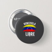 Venezuela Frei 2026 Venezuela Herz Flagge Button (Vorne & Hinten)