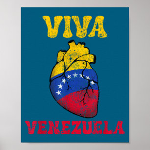 Venezuela Frei 2026 Venezuela Herz Flagge Poster