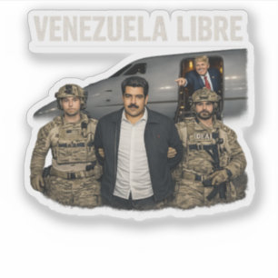 Venezuela Frei Lustig Nicolas Maduro Gefangen  Aufkleber