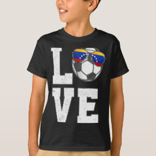 Venezuela Fußball Liebe Venezolanischer Fan Flagge T-Shirt