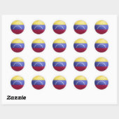 Venezuela Glossy Circle Flag Runder Aufkleber (Blatt)