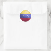 Venezuela Glossy Circle Flag Runder Aufkleber (Tasche)
