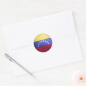 Venezuela Glossy Circle Flag Runder Aufkleber (Umschlag)