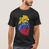 Venezuela Herz Flagge T-Shirt (Vorderseite)