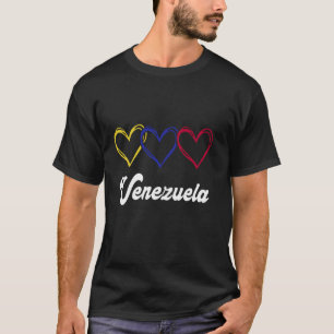 Venezuela Herz venezolanische Flagge Roots Südamer T-Shirt