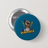 Venezuela Herz Venezuela-Flagge Design Button (Vorne & Hinten)