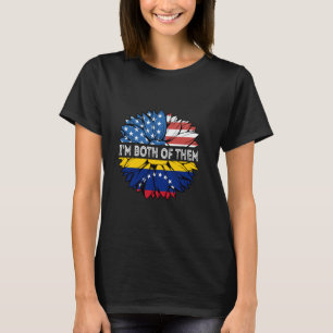 Venezuela Ich bin beide USA Sonnenblume Venezuela T-Shirt