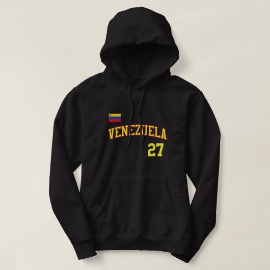 Venezuela im Baseball- oder Beisbol-Stil für Venez Hoodie (Design vorne)