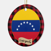 Venezuela, karierter roter Büffel und venezolanisc Keramik Ornament (Links)