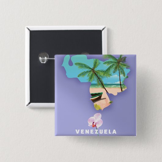 Venezuela-Karte Button (Vorne & Hinten)