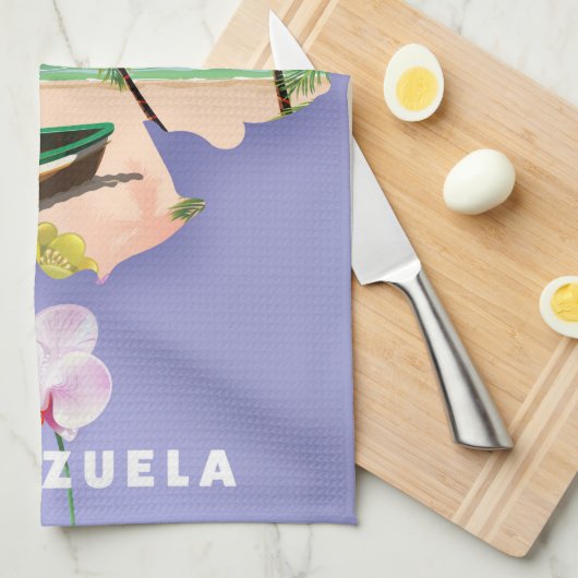 Venezuela-Karte Geschirrtuch (Viertel Falte)