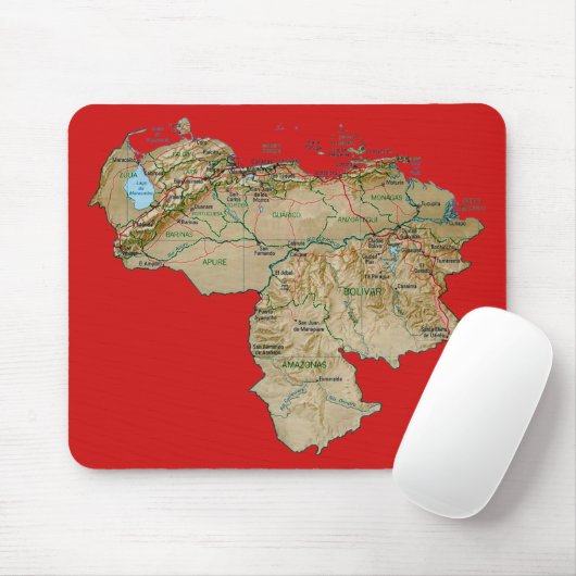 Venezuela-Karte Mousepad (Mit Mouse)