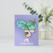 Venezuela-Karte Postkarte (Stehend Vorderseite)