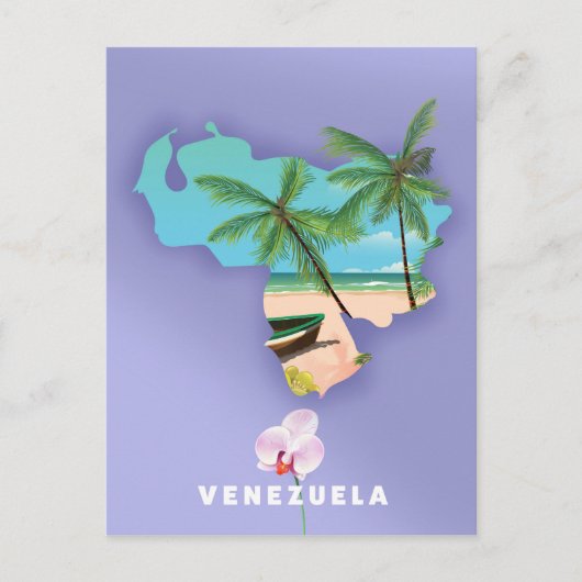Venezuela-Karte Postkarte (Vorderseite)