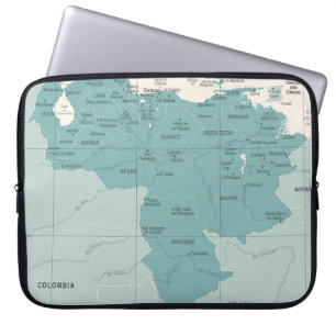 Venezuela Karte - Vintage, detaillierte Vintage Il Laptopschutzhülle