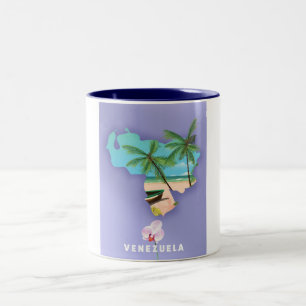 Venezuela-Karte Zweifarbige Tasse
