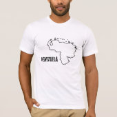 Venezuela Landkarte Venezuelas Grenzlinie Form T-Shirt (Vorderseite)