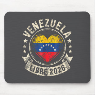 Venezuela Libre 2026 Venezuela Herz Flagge Mousepad