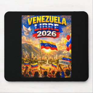 Venezuela Libre 2026 Venezuela Herz Flagge Mousepad