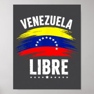Venezuela Libre 2026 Venezuela Herz Flagge Poster