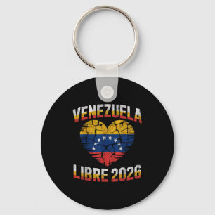 Venezuela Libre 2026 Venezuela Herz Flagge  Schlüsselanhänger