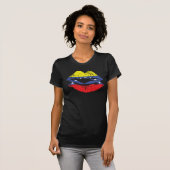 Venezuela-Lippent-shirt Entwurf für Frauen T-Shirt (Vorne ganz)