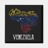 Venezuela Mandala Map Magnet (Vorne)