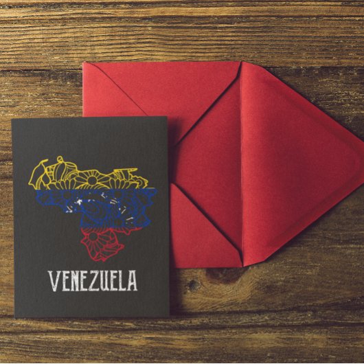 Venezuela Mandala Map Postkarte