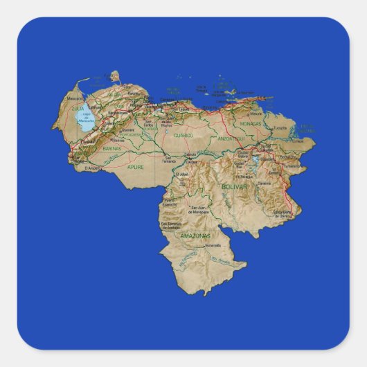 Venezuela Map Sticker (Vorderseite)