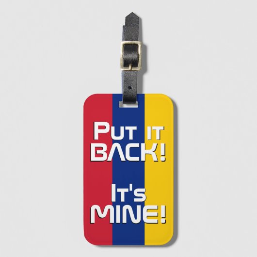 Venezuela Nationalflagge Funny Patriotic Gepäckanhänger (Vorderseite Vertikal)