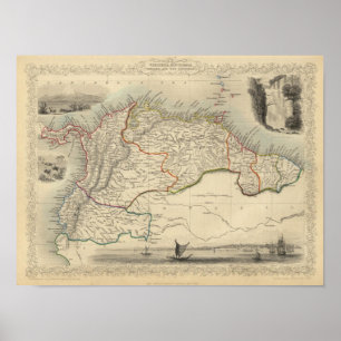 Venezuela, New Granada, Equador und die Guayana Poster