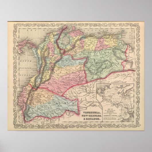 Venezuela, New Grenada und Equador Poster (Vorne)