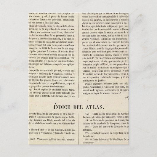 Venezuela Postkarte (Vorderseite)