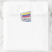 Venezuela Pride X Flag Quadratischer Aufkleber (Tasche)