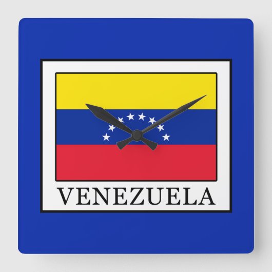 Venezuela Quadratische Wanduhr (Vorderseite)