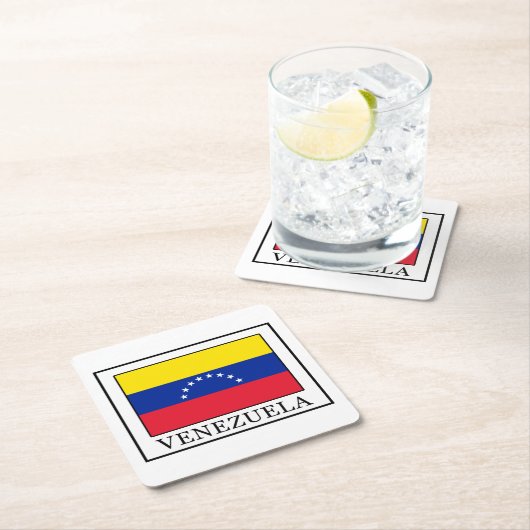 Venezuela Rechteckiger Pappuntersetzer (Vor Ort)