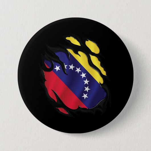 Venezuela-Rippfahne Button (Vorderseite)