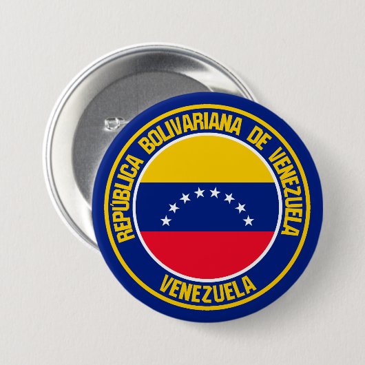 Venezuela-Runde Button (Vorne & Hinten)
