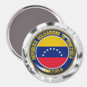 Venezuela-Runde Magnet (Vorderseite/Rückseite)