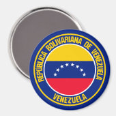 Venezuela-Runde Magnet (Vorderseite/Rückseite)