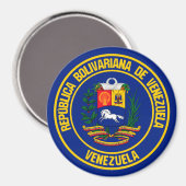 Venezuela-Runde Magnet (Vorderseite/Rückseite)