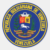 Venezuela-Runde Runder Aufkleber (Vorderseite)